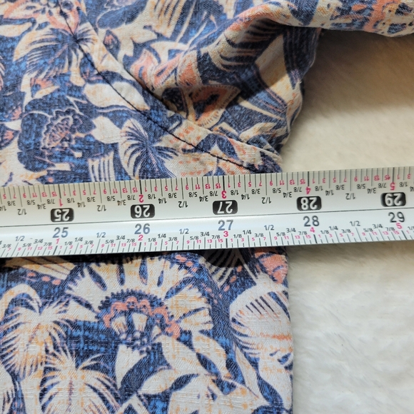 Tommy Bahama Shirt Mens 3XL Silk Floral All Over Pattern Hawaiian Blue Pink SS - Picture 6 of 7